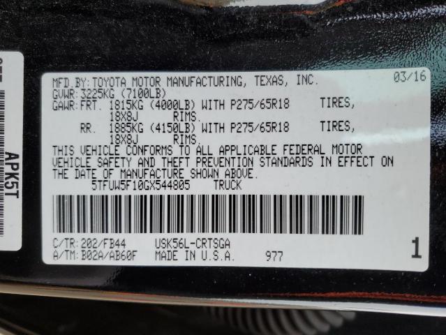 2016 TOYOTA TUNDRA DOU 5TFUW5F10GX544805