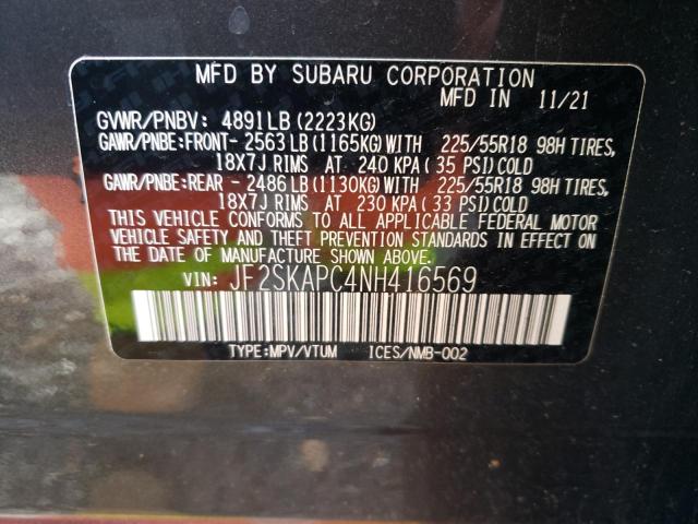 JF2SKAPC4NH416569 Subaru Forester Limited