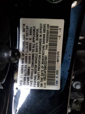 2019 HONDA INSIGHT EX - 19XZE4F59KE031941