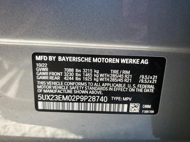 2023 BMW X7 XDRIVE4 - 5UX23EM02P9P28740