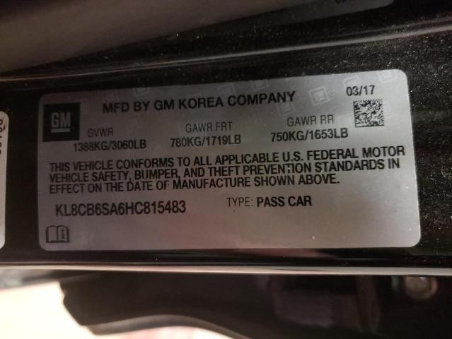 2017 CHEVROLET SPARK LS KL8CB6SA6HC815483