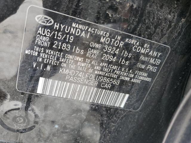 2020 HYUNDAI ELANTRA SE KMHD74LF0LU986563