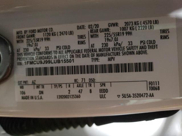 2020 FORD ESCAPE TIT - 1FMCU9J99LUB15501