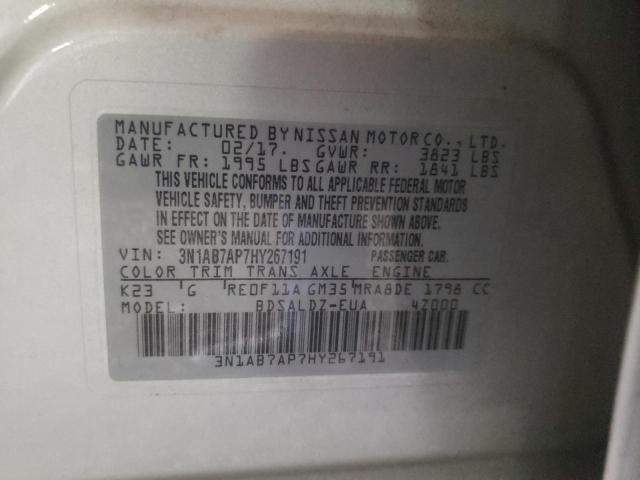 2017 NISSAN SENTRA S 3N1AB7AP7HY267191