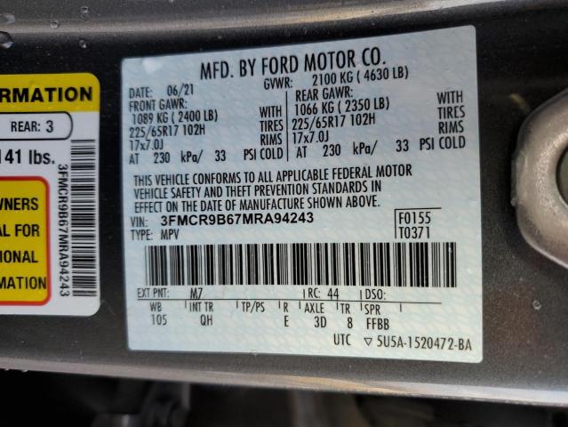 2021 FORD BRONCO SPO 3FMCR9B67MRA94243