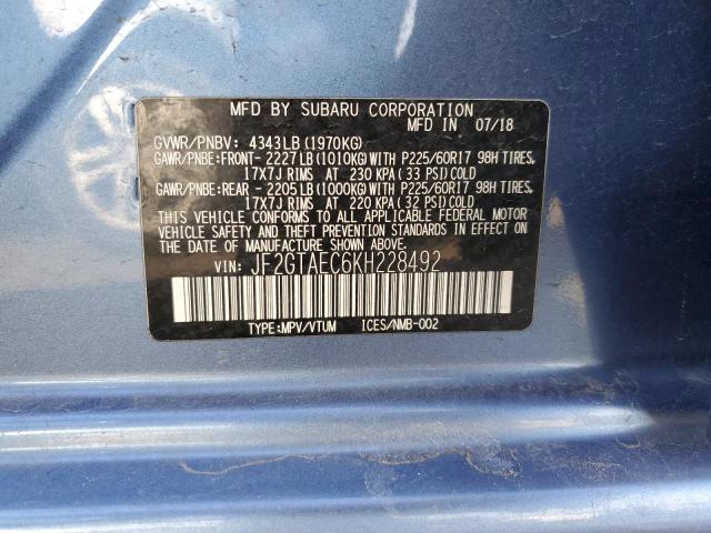 JF2GTAEC6KH228492 Subaru Crosstrek Premium