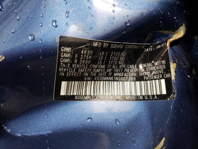 4S3BWAN61N3007488 Subaru Legacy Limited