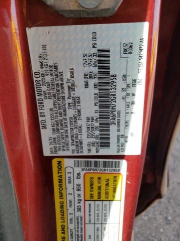 2016 FORD FUSION SE 3FA6P0H72GR132958