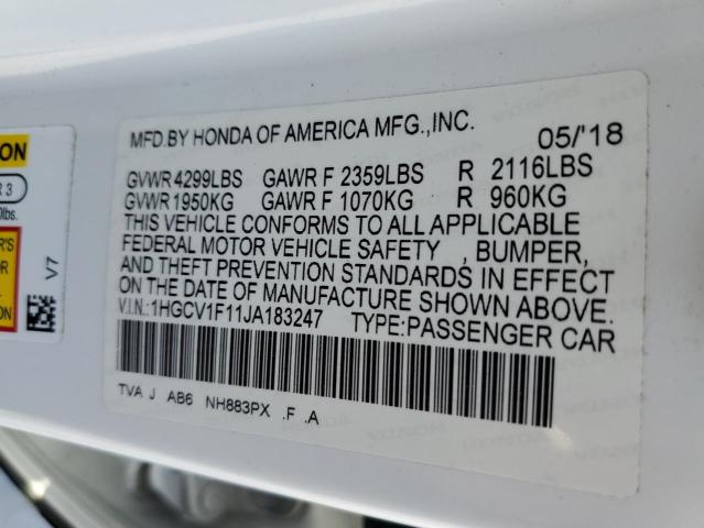 2018 HONDA ACCORD LX 1HGCV1F11JA183247