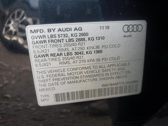 2020 AUDI SQ5 PREMIU WA1B4AFY7L2040885