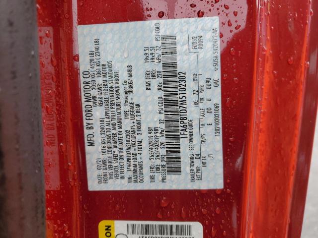 2021 FORD MUSTANG - 1FA6P8TD7M5102302