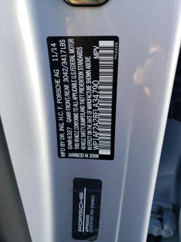2015 PORSCHE CAYENNE - WP1AF2A28FLA34790