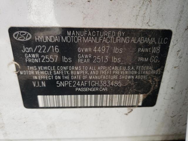 2016 HYUNDAI SONATA SE 5NPE24AF1GH383485