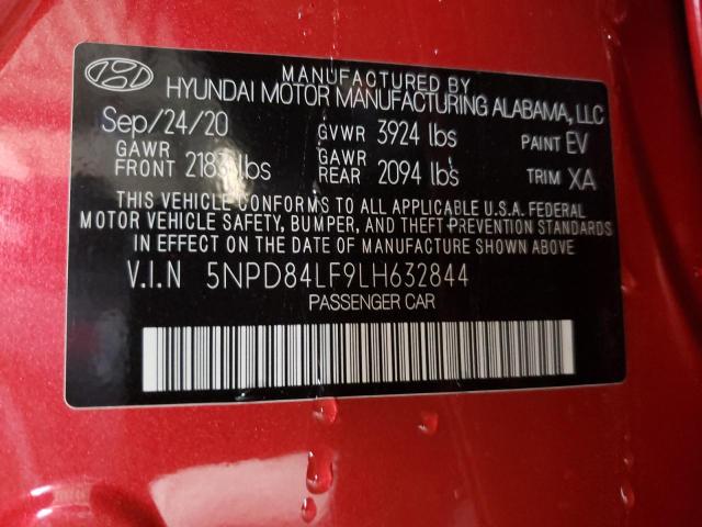 2020 HYUNDAI ELANTRA SE 5NPD84LF9LH632844