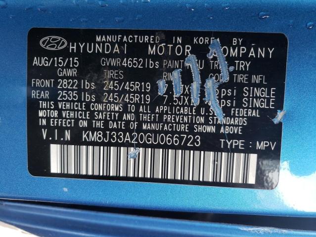 2016 HYUNDAI TUCSON LIM KM8J33A20GU066723