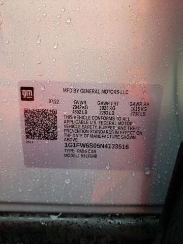 2022 CHEVROLET BOLT EV 1L 1G1FW6S05N4133516