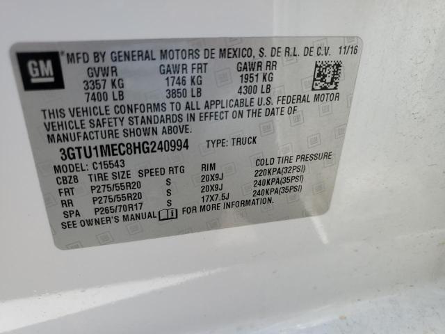 2017 GMC SIERRA C15 3GTU1MEC8HG240994