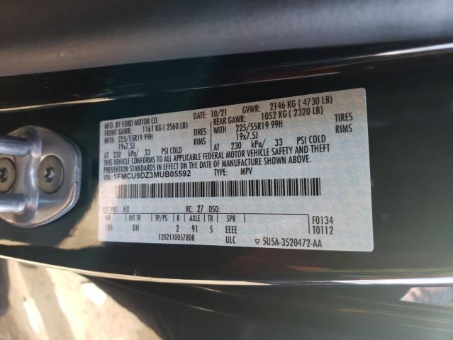 2021 FORD ESCAPE TIT 1FMCU9DZ3MUB05592