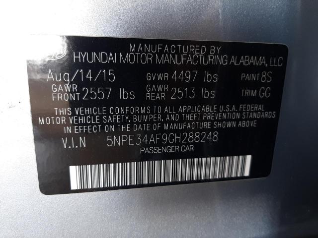 2016 HYUNDAI SONATA 4D - 5NPE34AF9GH288248