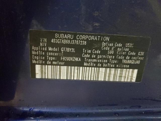 2018 SUBARU IMPREZA PR 4S3GTAB69J3707238