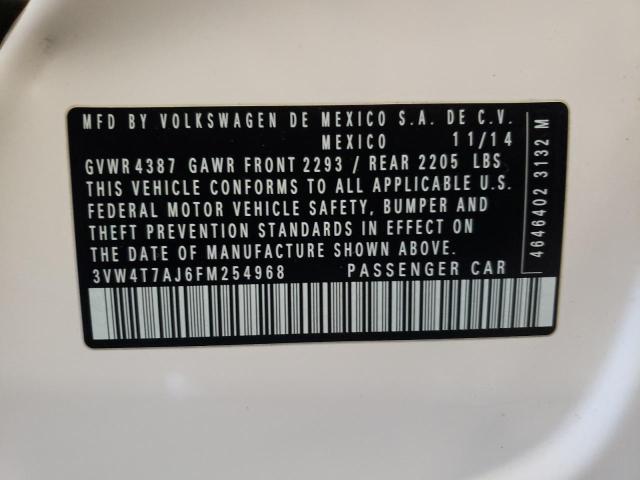 2015 VOLKSWAGEN JETTA GLI 3VW4T7AJ6FM254968