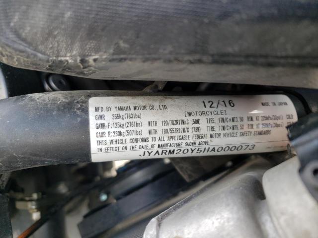 2017 YAMAHA FZ07A C JYARM20Y5HA000073