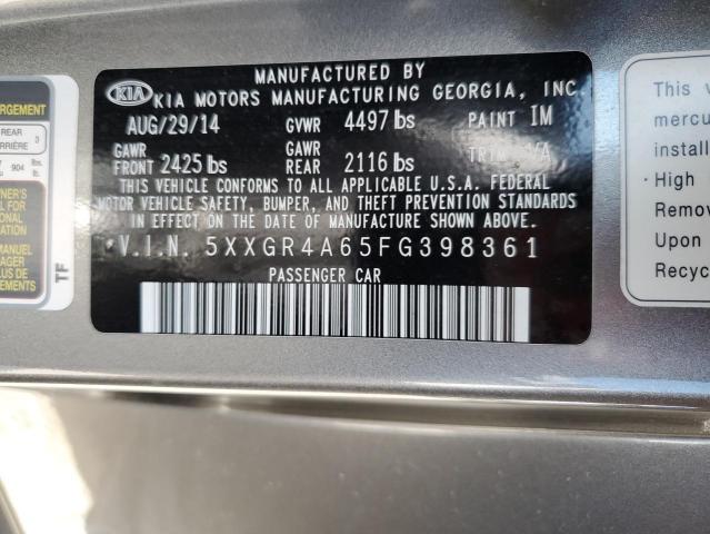 5XXGR4A65FG398361 KIA OPTIMA SX