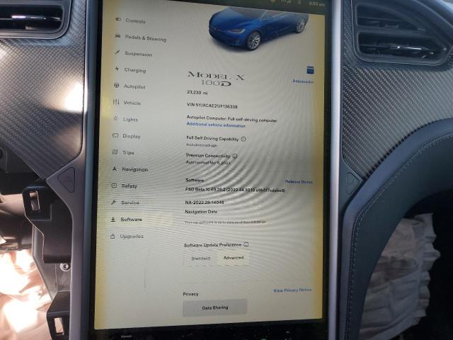 5YJXCAE21JF136338 Tesla MODEL X