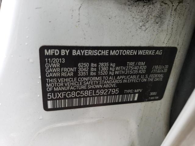 5UXFG8C58EL592795 BMW X6