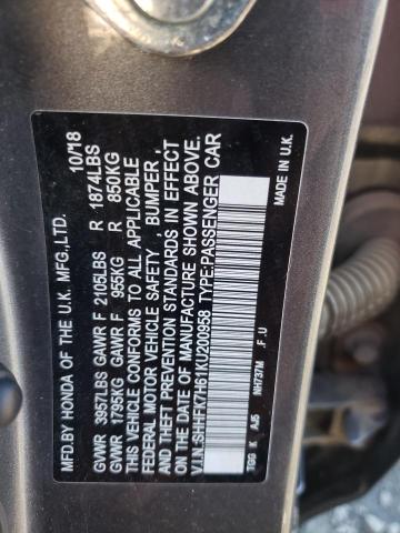 2019 HONDA CIVIC EX SHHFK7H61KU200958