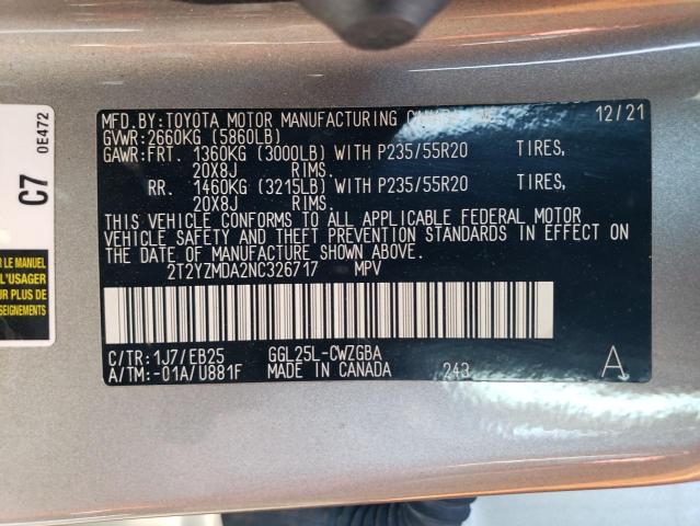 2022 LEXUS RX 350 F-S - 2T2YZMDA2NC326717