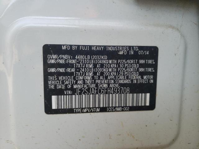 2015 SUBARU FORESTER 2 - JF2SJAFC6FH493708