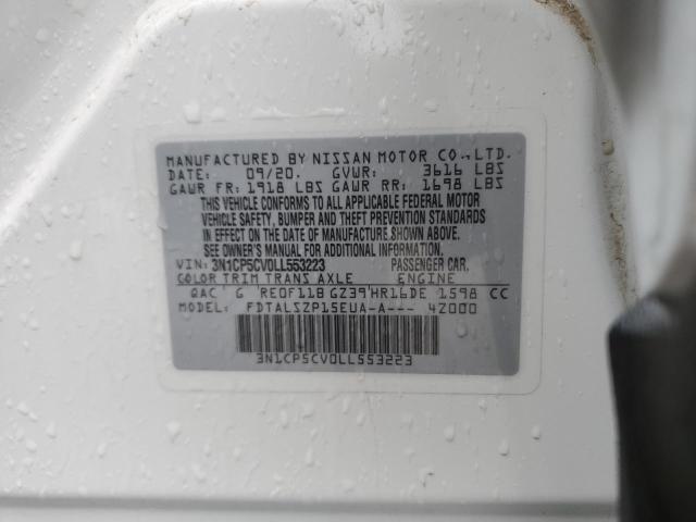 3N1CP5CV0LL553223 Nissan KICKS SV