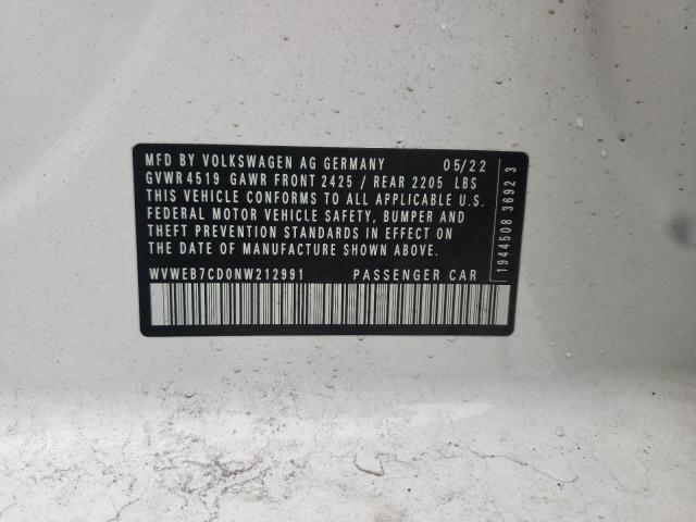 2022 VOLKSWAGEN GOLF R - WVWEB7CD0NW212991