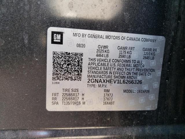 2020 CHEVROLET EQUINOX LS 2GNAXHEV1L6266326