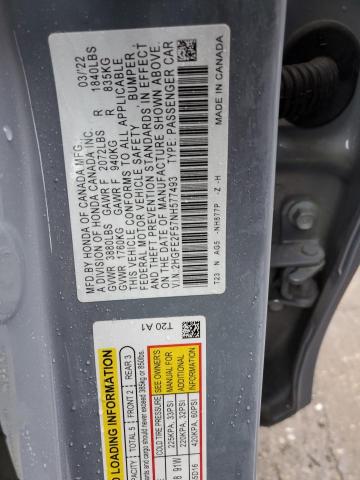 2022 HONDA CIVIC SPOR 2HGFE2F57NH577493
