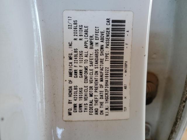 2017 HONDA ACCORD LX 1HGCR2F39HA169022
