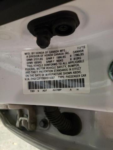 2016 HONDA CIVIC EX 2HGFC2F70GH515587