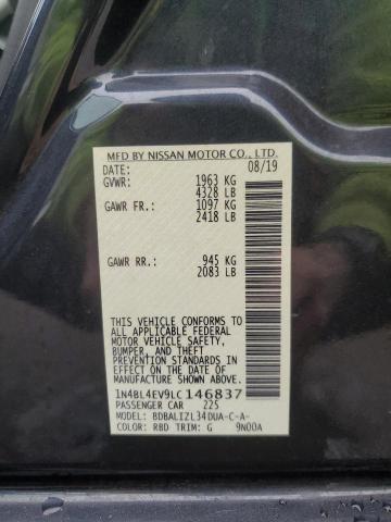 2020 NISSAN ALTIMA SL 1N4BL4EV9LC146837