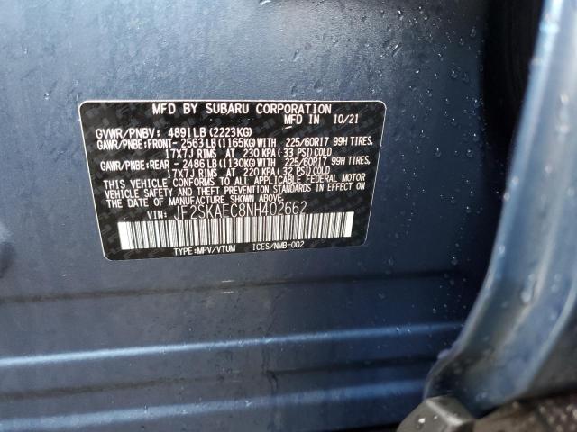 JF2SKAEC8NH402662 Subaru Forester Premium