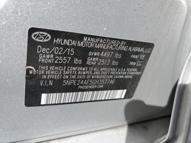2016 HYUNDAI SONATA SE 5NPE24AF5GH357746