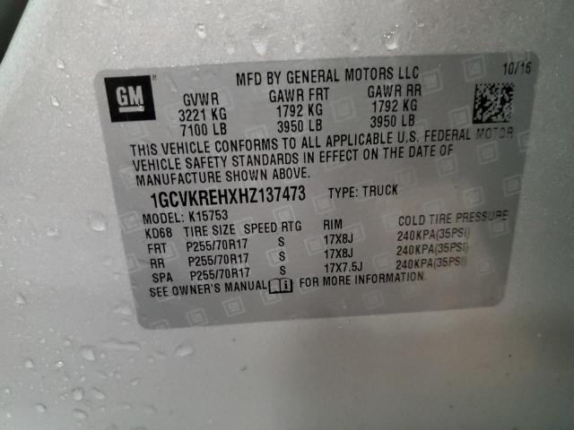 2017 CHEVROLET SILVERADO 1GCVKREHXHZ137473