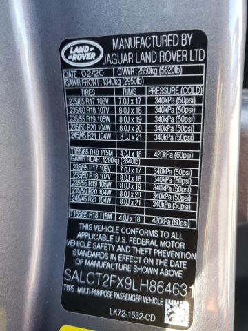 2020 LAND ROVER DISCOVERY SALCT2FX9LH864631