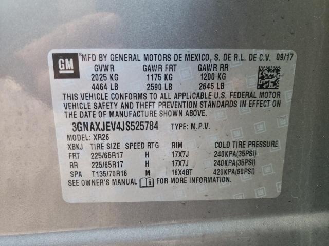 2018 CHEVROLET EQUINOX LT - 3GNAXJEV4JS525784