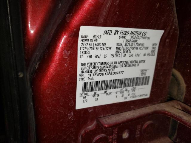 2015 FORD F350 SUPER - 1FT8W3BT2FED07577