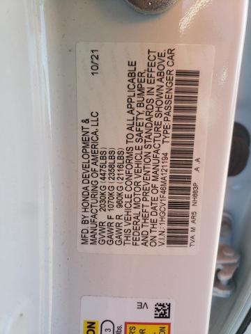 2021 HONDA ACCORD SPO 1HGCV1F46MA121194