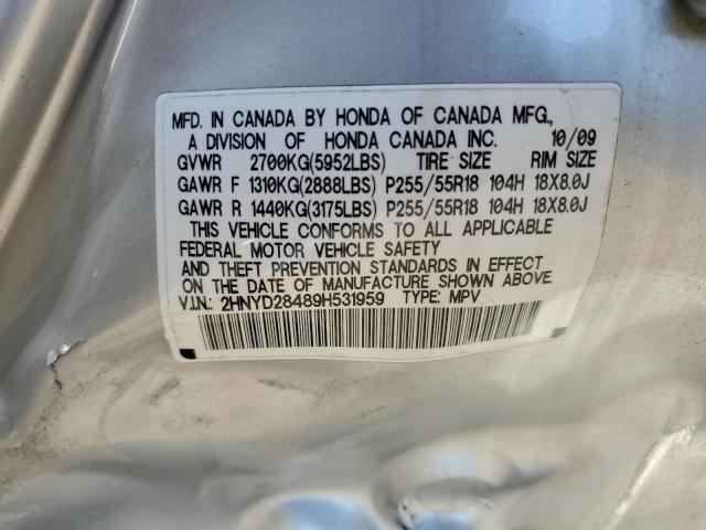 2HNYD28489H531959 Acura MDX