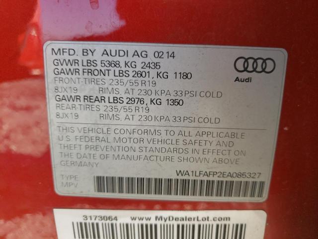 VIN WA1LFAFP2EA085327 2014 Audi Q5, Premium Plus no.13