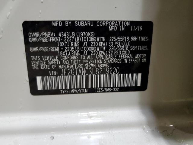 JF2GTANC3L8219220 Subaru Crosstrek Limited