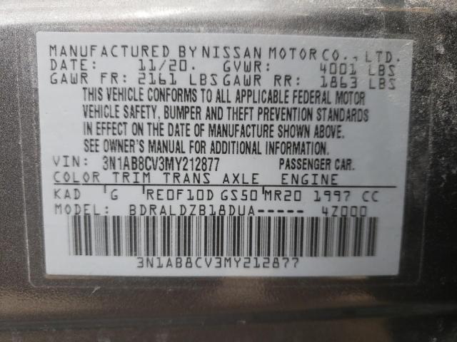 2021 NISSAN SENTRA SV - 3N1AB8CV3MY212877